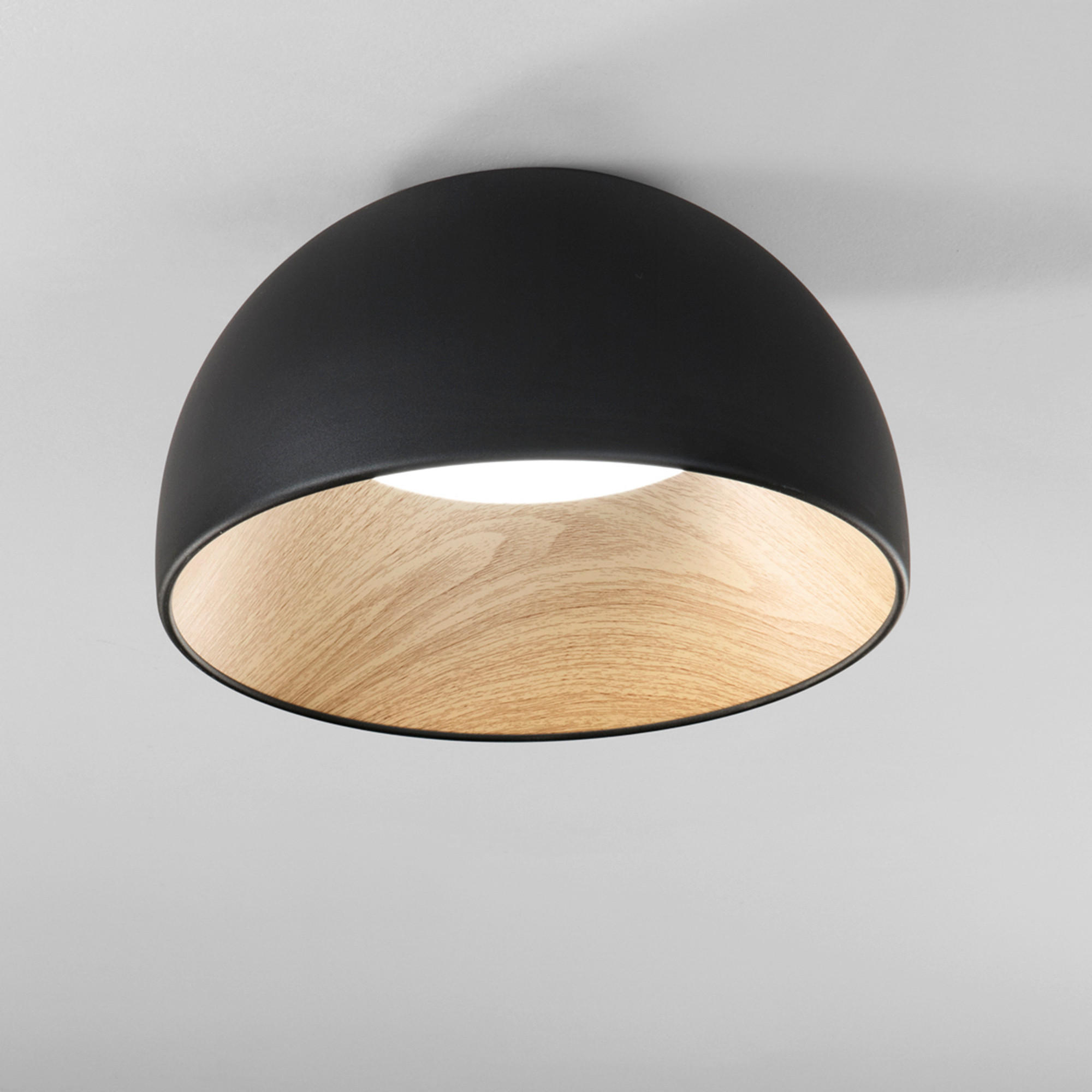 Thumbnail - Led-Deckenleuchte Luce Ambiente e  Design, Schwarz, Weiß, Metall, Kunststoff, rund,rund, 23 cm, Farbtemperaturwechsler, ...