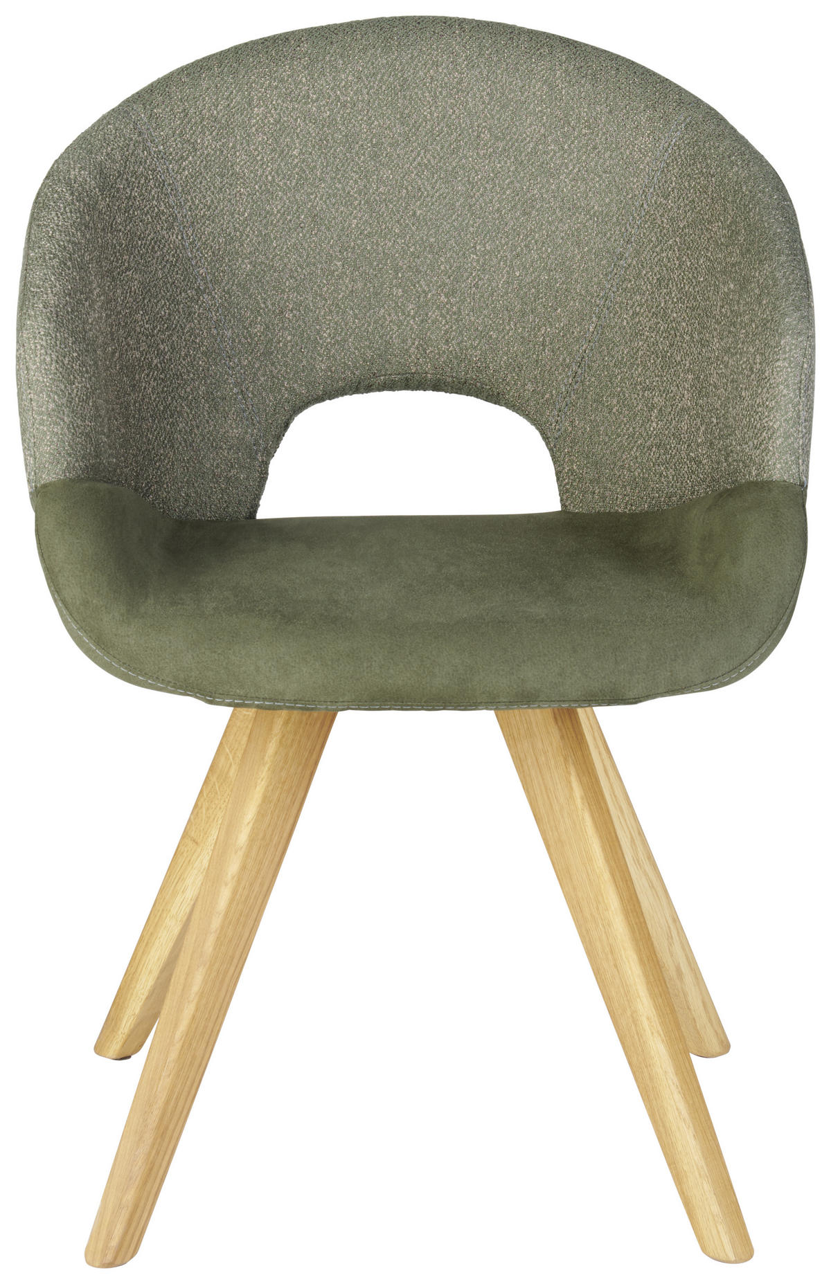 ŽIDLE S PODRUČKAMI, barvy dubu, olivově zelená - barvy dubu/krémová, Design, dřevo/textil (58/83/59cm) - Linea Natura