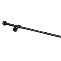 VORHANGSTANGENSET   - Schwarz, Basics, Metall (120/8/3.3cm)