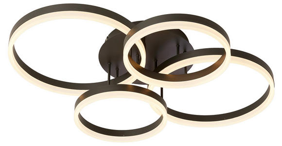 LED-DECKENLEUCHTE 60 W - Anthrazit, Design, Kunststoff/Metall (93/16/75cm) - Ambiente