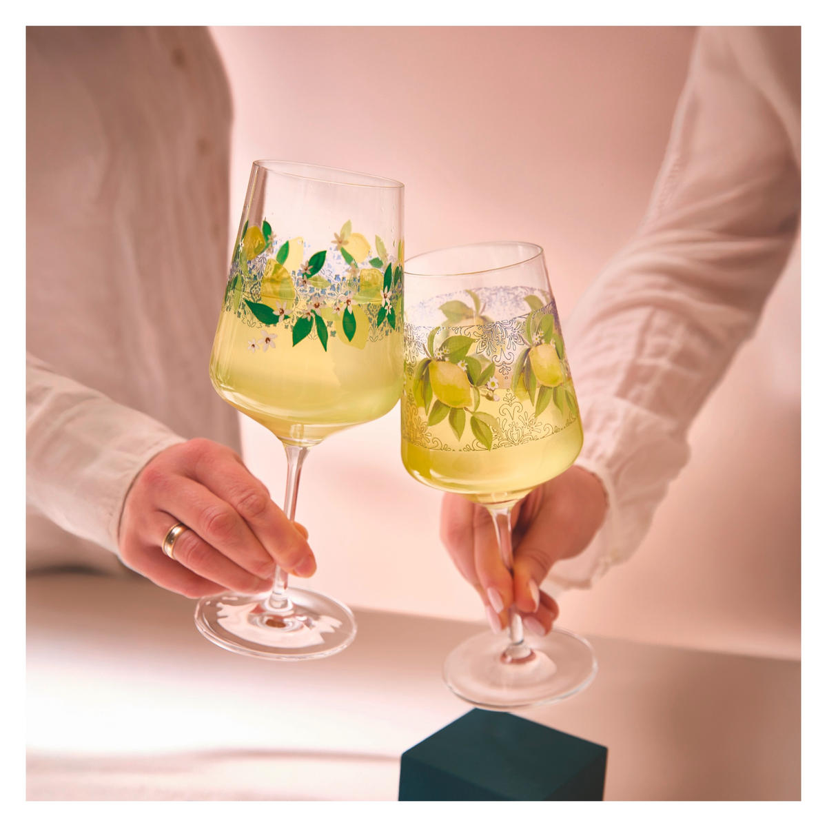 GLÄSERSET Sommertau Limoncello 2-teilig  - Blau/Transparent, Trend, Glas (9,3/22,5cm) - Ritzenhoff