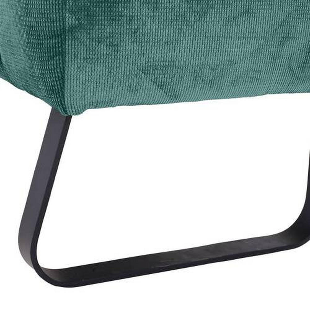 SITZBANK 175/87/77 cm  in Grün  - Schwarz/Grün, Design, Textil/Metall (175/87/77cm) - Novel