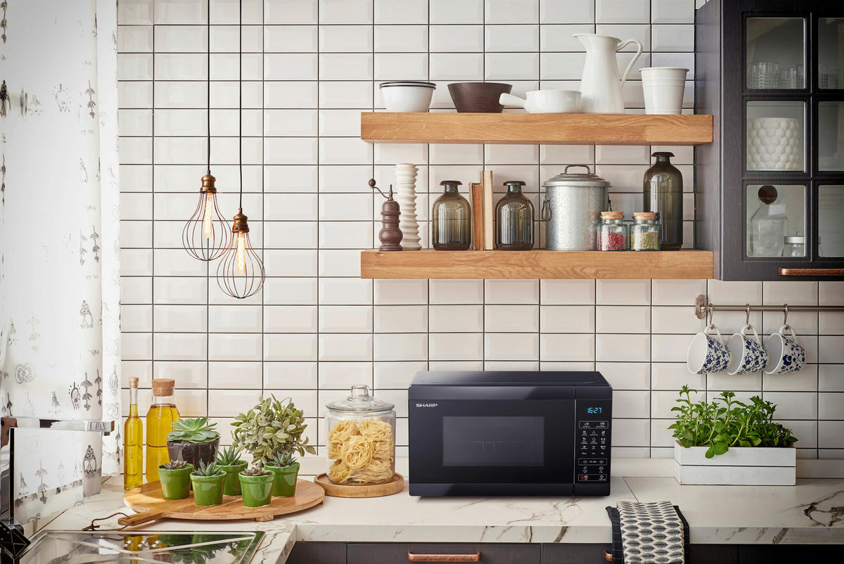 MIKROWELLE YC-MG02E-B  - Schwarz, Basics, Glas/Kunststoff (44/25.8/35.9cm) - Sharp