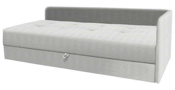 LIEGE in Velours Ecru - Ecru/Schwarz, KONVENTIONELL, Kunststoff/Textil (205/80/95cm) - Xora