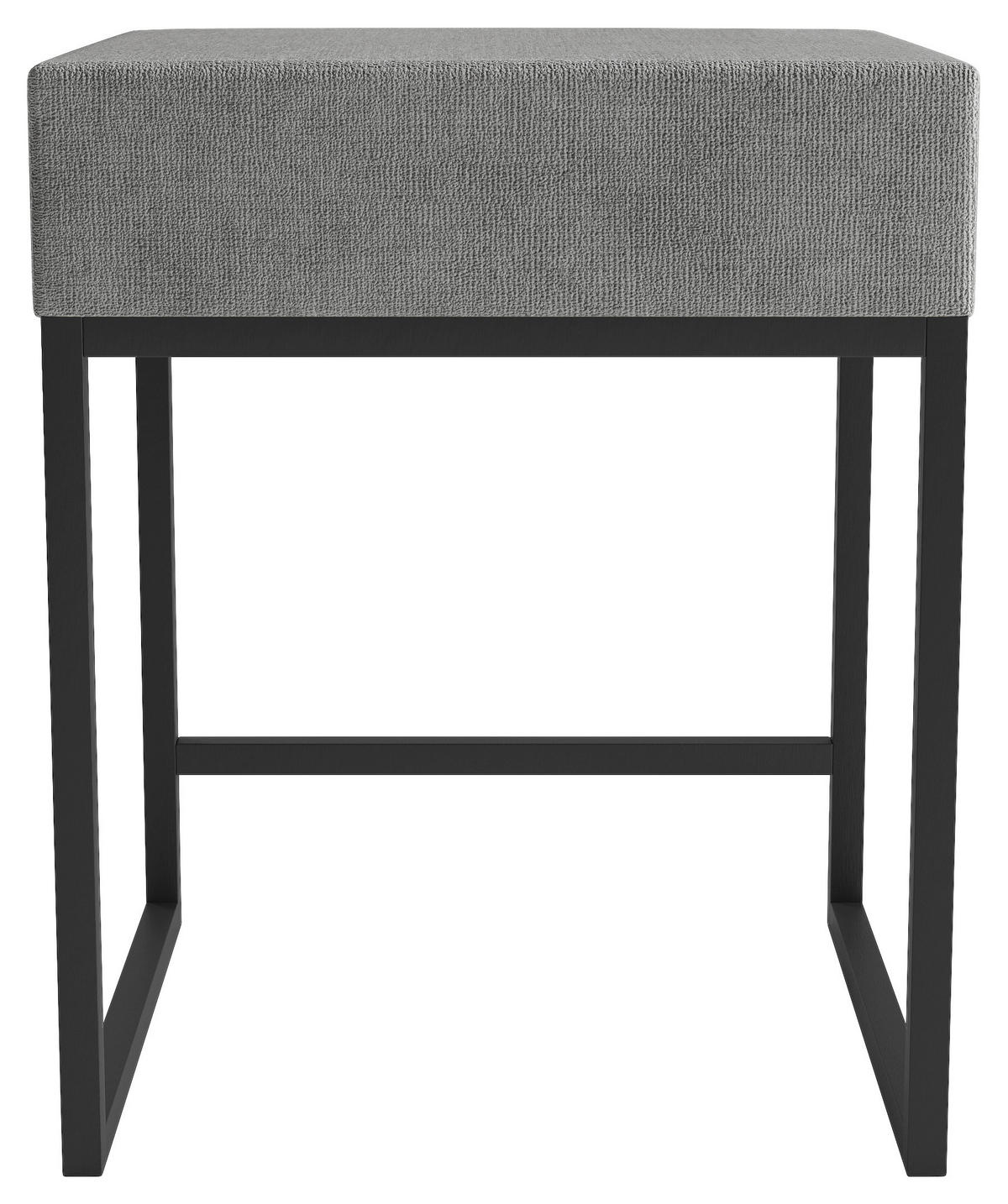 NACHTSCHRANK 45/55/45 cm  - Schwarz/Grau, Design, Textil/Metall (45/55/45cm) - Esposa