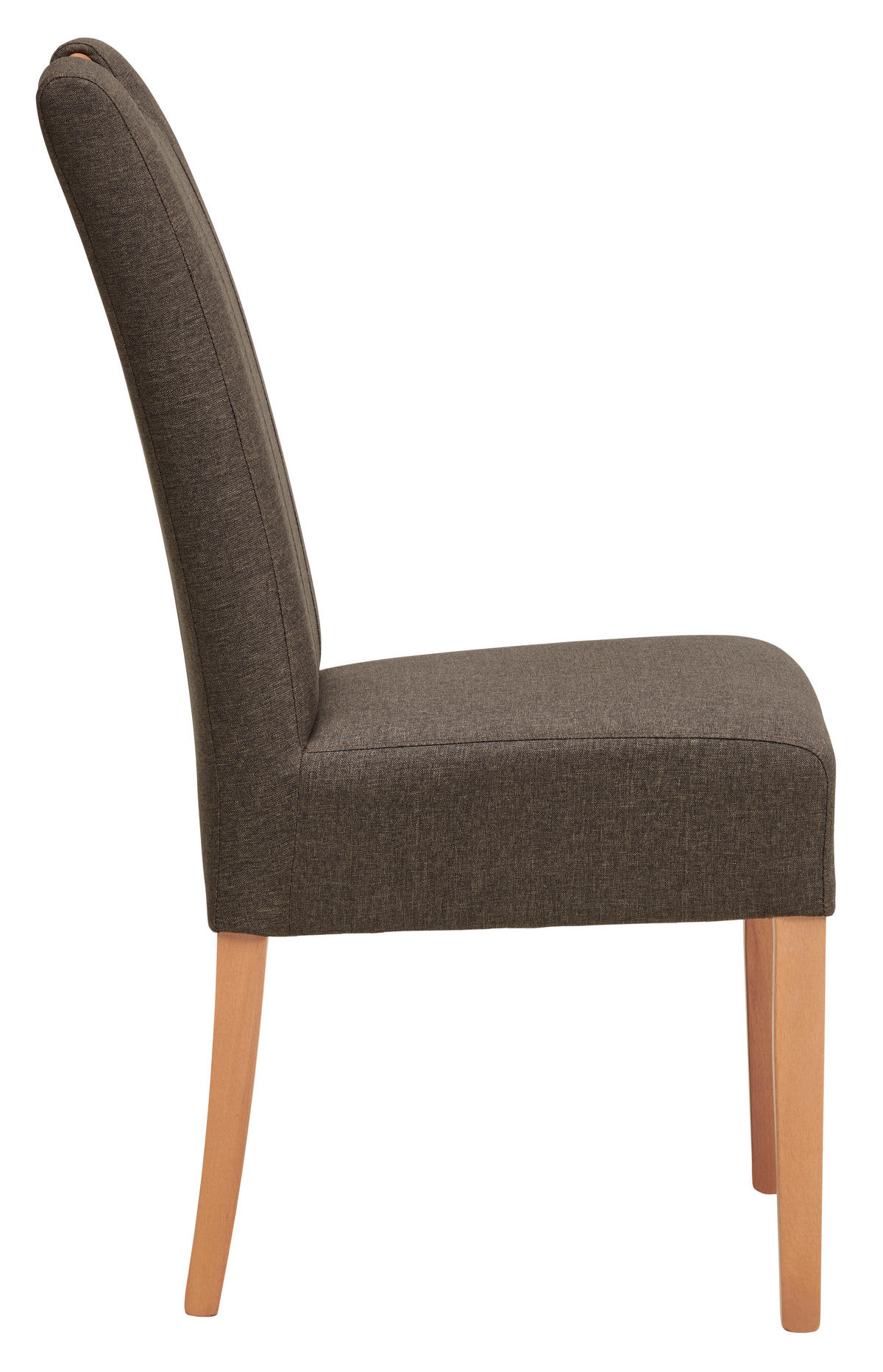 STUHL Webstoff Dunkelbraun Buche massiv  - Dunkelbraun/Naturfarben, MODERN, Holz/Textil (46/101/62cm) - Livetastic