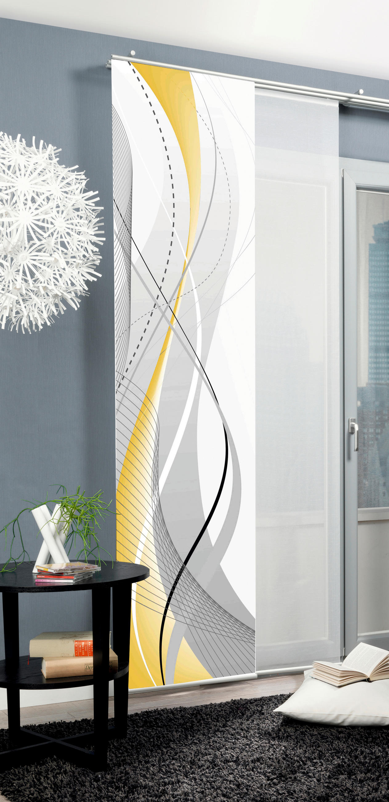 FLÄCHENVORHANG in Gelb blickdicht  - Gelb, Design, Textil (60/245cm)