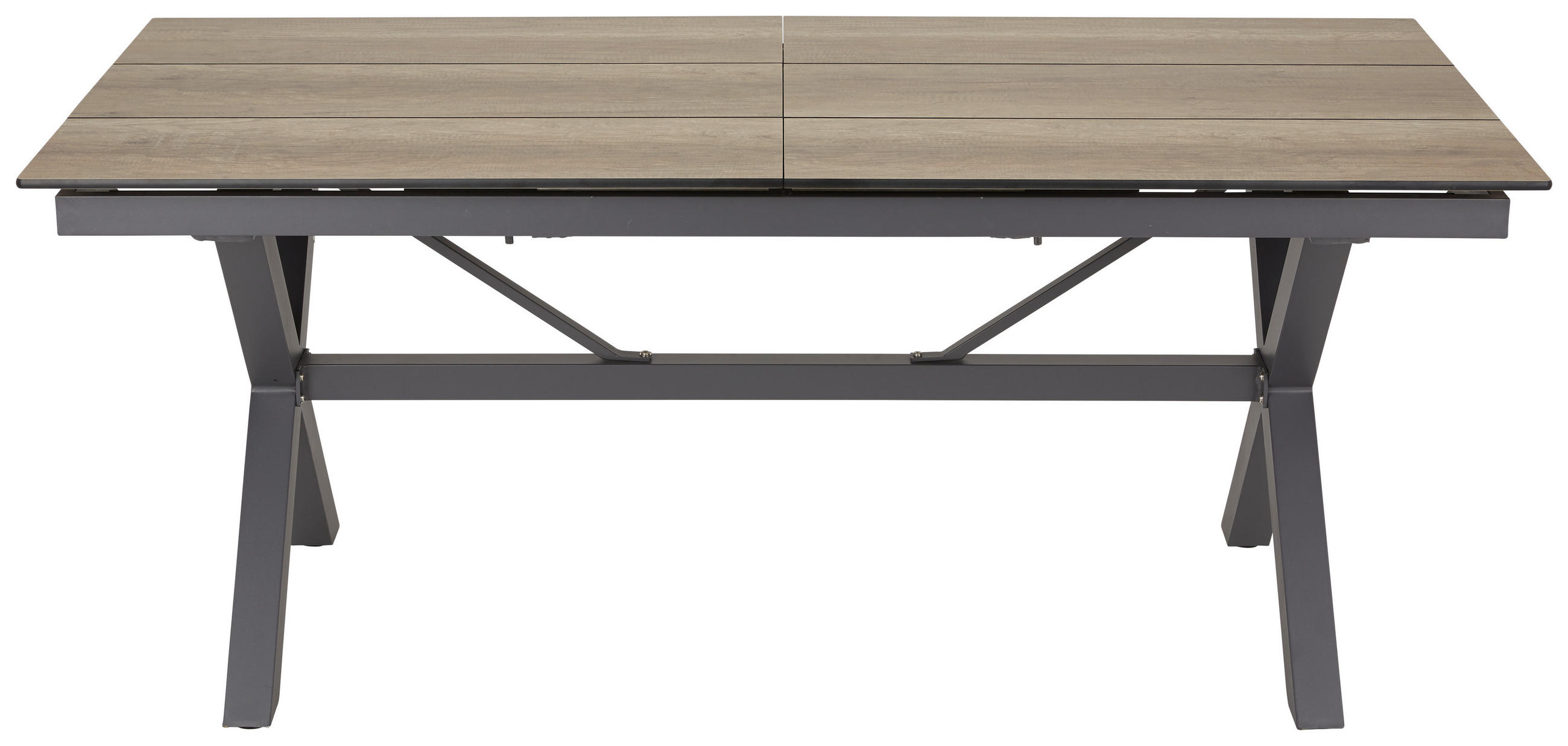 GARTENTISCH 180 -240/89/75 cm  - Anthrazit/Braun, MODERN, Kunststoff/Metall (180 -240/89/75cm) - Amatio