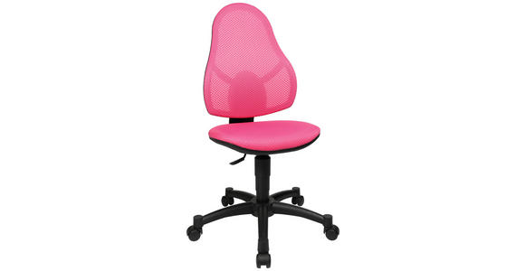 JUGENDDREHSTUHL Netz Schwarz, Pink  - Pink/Schwarz, Basics, Kunststoff/Textil (44/39-53/30-36cm) - Xora