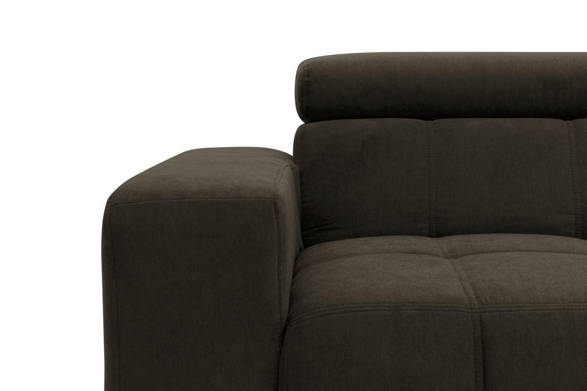 2-SITZER-SOFA TRENTO Mikrofaser  - Dunkelgrau/Schwarz, MODERN, Textil/Metall (208/79/104cm) - MID.YOU