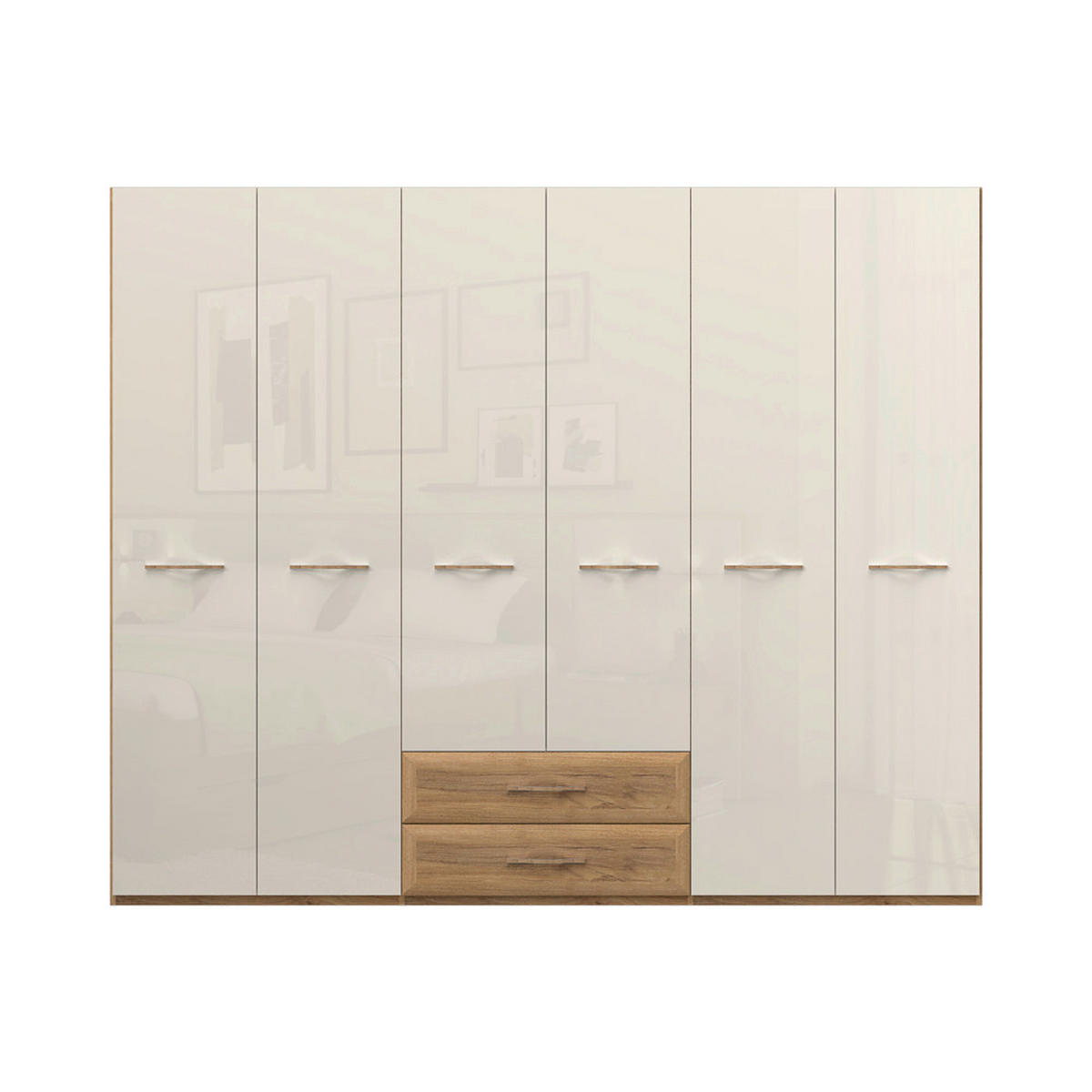 ORMAR SA KLASIČNIM VRATIMA bež  272/224/56 cm  - bež, Dizajnerski, metal/pločasti materijal (272/224/56cm)