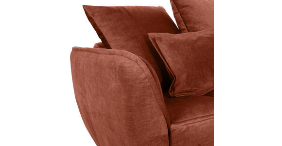 SCHLAFSOFA Flachgewebe Rostfarben  - Rostfarben/Schwarz, KONVENTIONELL, Kunststoff/Textil (250/70/118cm) - Carryhome