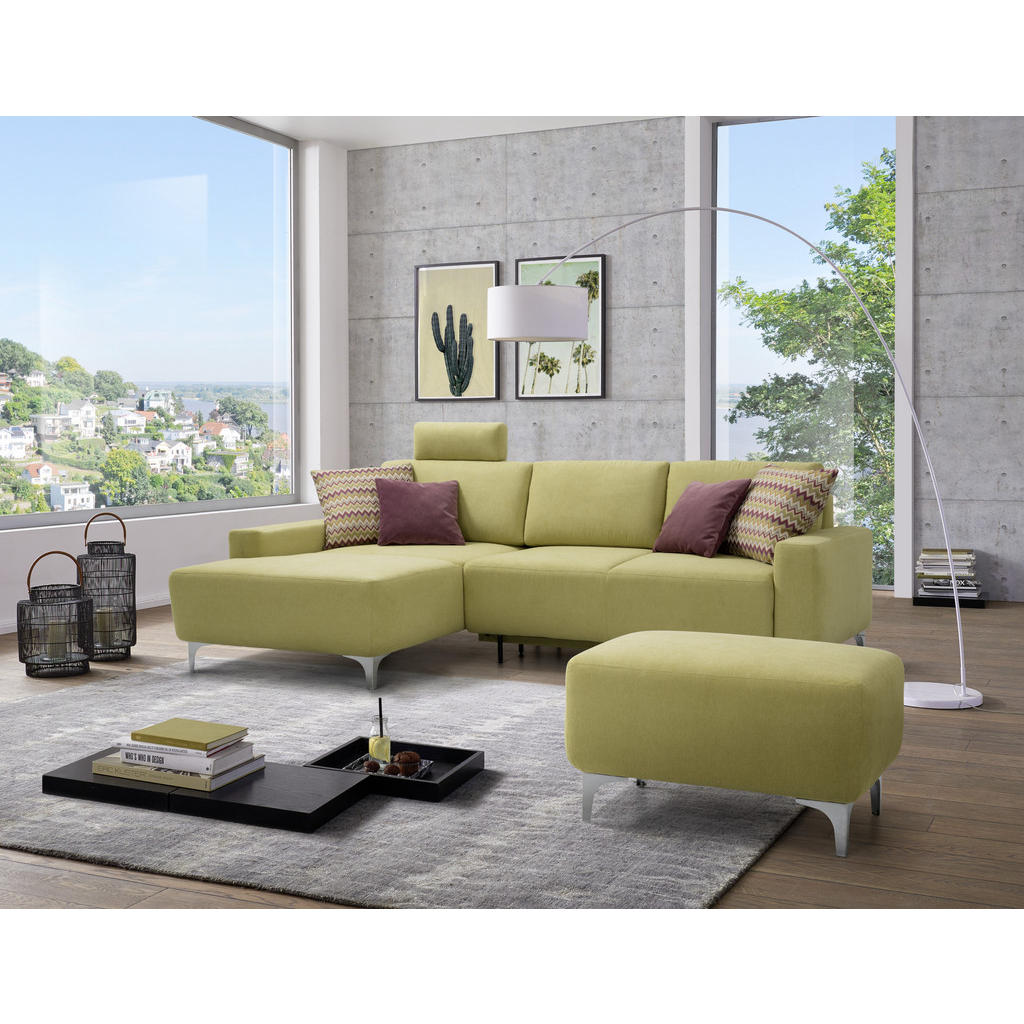 Thumbnail - Sedda Ecksofa, Anthrazit, Textil, 3-Sitzer, Ottomane links, L-Form, 248x160 cm, Austria Gütezeichen, AZO-frei, Made in A...