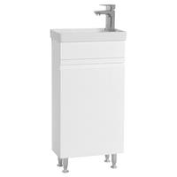 WASCHTISCHKOMBI 41 cm  - Silberfarben/Weiß, MODERN, Keramik/Holzwerkstoff (41cm) - MID.YOU