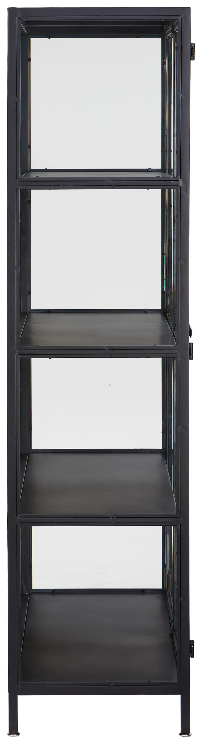 VITRINE  in Schwarz  - Schwarz, Design, Glas/Metall (90/160/40cm) - MID.YOU