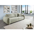 SCHLAFSOFA Flachgewebe Mintgrün  inkl. Zierkissen, Rückenkissen, Bettkasten, Schlaffunktion, Rücken echt, Liegefläche im Originalstoff  - Schwarz/Mintgrün, KONVENTIONELL, Kunststoff/Textil (250/74/92cm) - Carryhome
