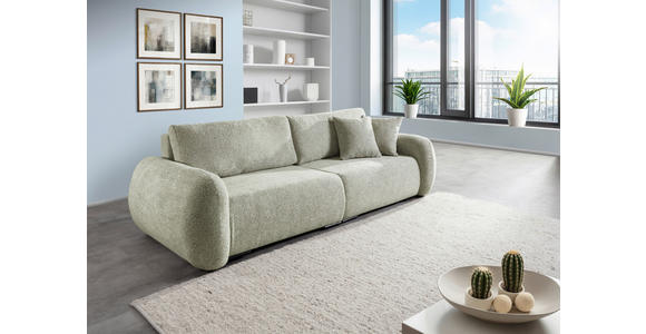 SCHLAFSOFA Flachgewebe Mintgrün  inkl. Zierkissen, Rückenkissen, Bettkasten, Schlaffunktion, Rücken echt, Liegefläche im Originalstoff  - Schwarz/Mintgrün, KONVENTIONELL, Kunststoff/Textil (250/74/92cm) - Carryhome