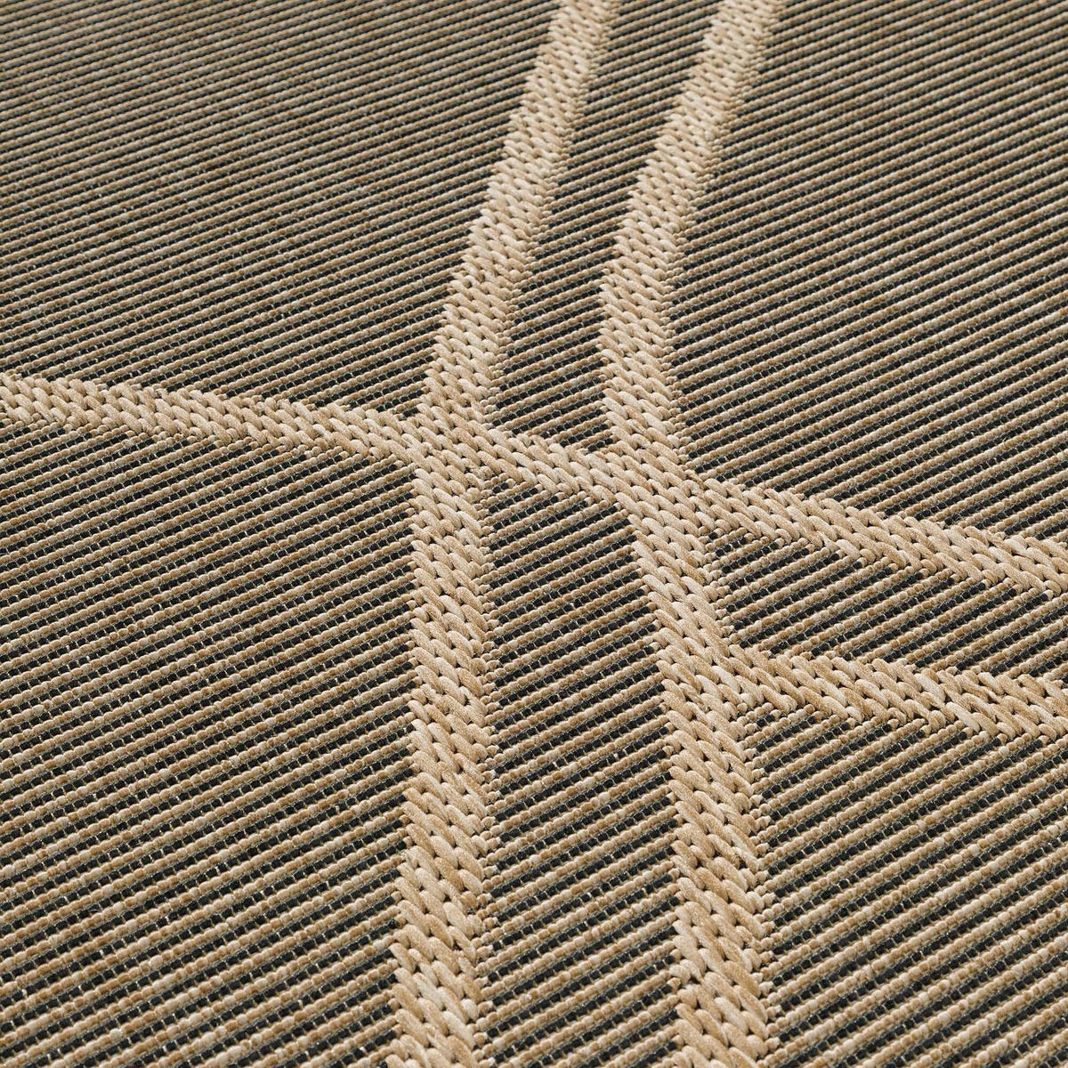 OUTDOORTEPPICH für Terrasse und Balkon 160/220 cm Regina Raute Naturfarben  - Naturfarben, Design, Textil (160/220cm) - Ambia Garden
