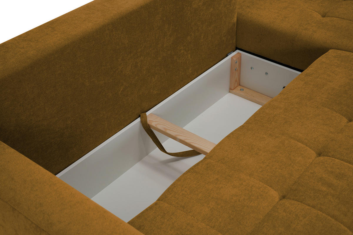 ECKSOFA Gelb  - Gelb, Design, Textil (232/141cm) - MID.YOU