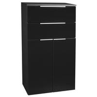 MIDISCHRANK 61/106,5/32 cm  - Anthrazit/Silberfarben, MODERN, Glas/Holzwerkstoff (61/106,5/32cm) - MID.YOU