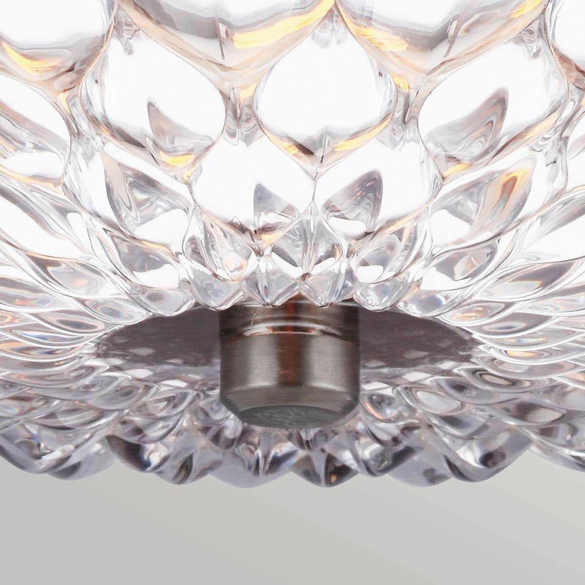 DECKENLEUCHTE  35.2/13.7 cm    - Messingfarben/Braun, Konventionell, Glas/Metall (35.2/13.7cm) - Elstead Lighting