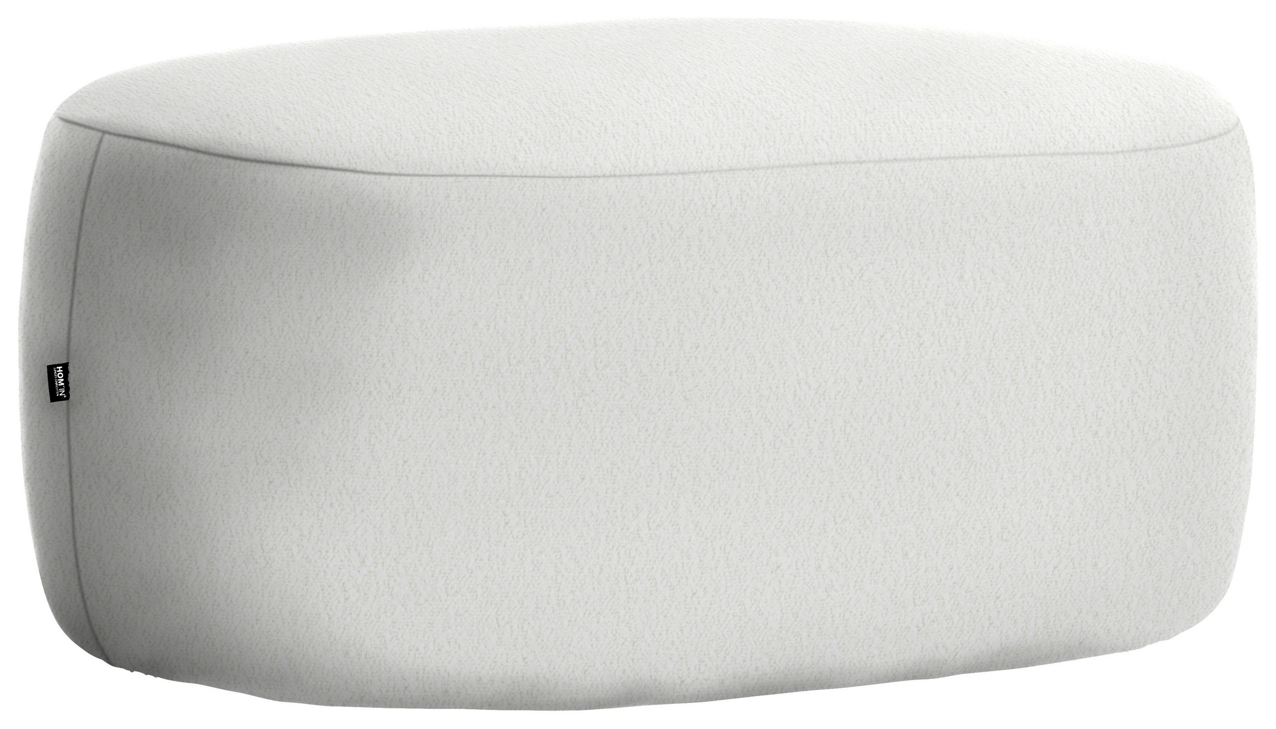 HOCKER in Textil Creme  - Creme/Schwarz, MODERN, Kunststoff/Textil (88/43/66cm) - Hom`in
