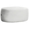 HOCKER in Textil Creme  - Creme/Schwarz, MODERN, Kunststoff/Textil (88/43/66cm) - Hom`in