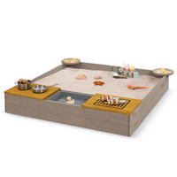 SANDKASTEN 120/120/20 cm  - Currygelb/Grau, Basics, Holz (120/120/20cm) - MUDDY BUDDY