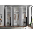 DREHTÜRENSCHRANK  in Weiß  - Schwarz/Weiß, MODERN, Glas/Holzwerkstoff (270/225/52cm) - Carryhome