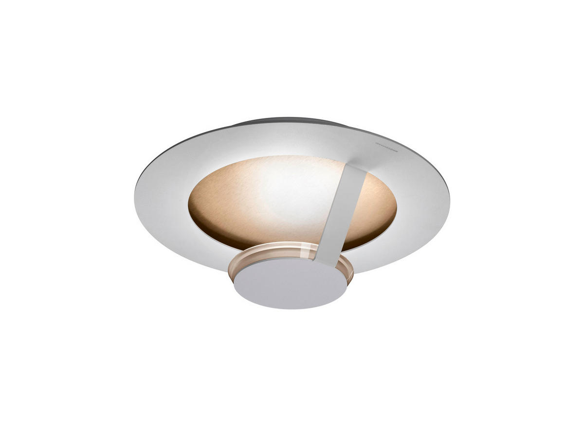 LED-WANDLEUCHTE 36/14 cm   - Goldfarben/Braun, Design, Metall (36/14cm) - Grossmann