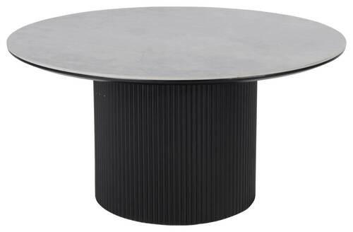 COUCHTISCH 80/80/40 cm rund Schwarz, Hellgrau - Hellgrau/Schwarz, Design, Keramik/Holzwerkstoff (80/80/40cm) - Stylife