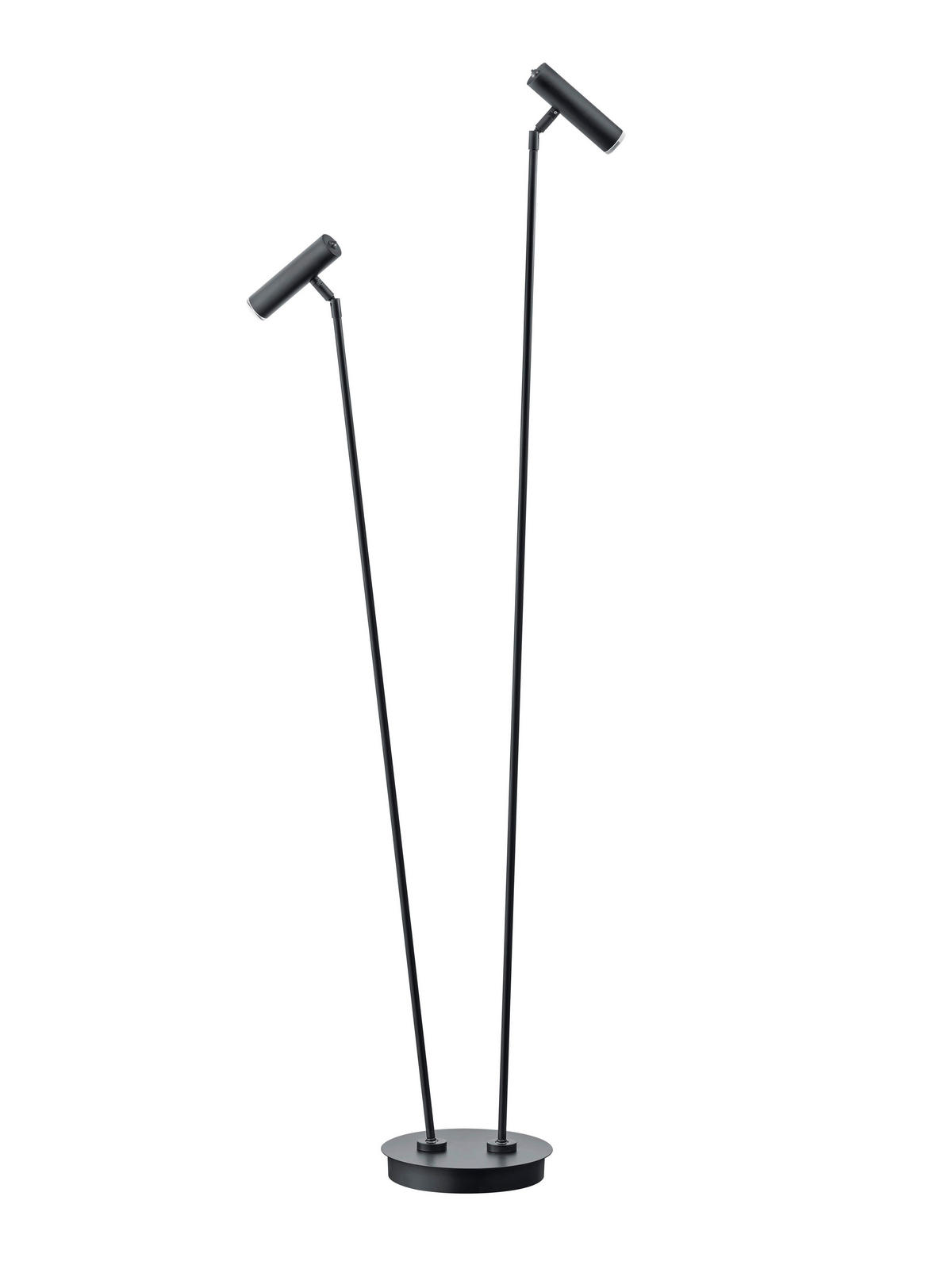 LED-STEHLEUCHTE    - Chromfarben/Weiß, Design, Kunststoff/Metall (140cm) - Hell