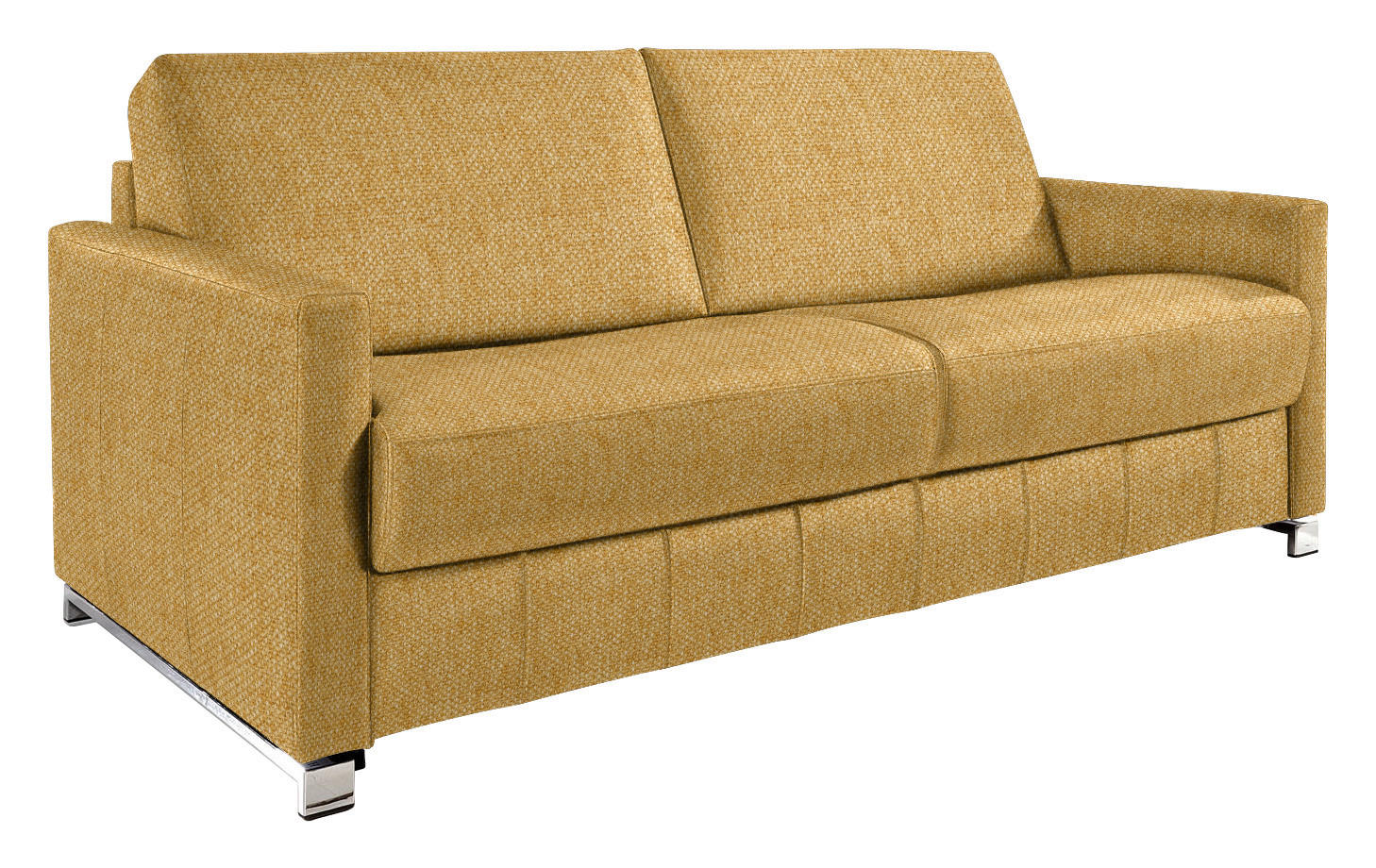 SCHLAFSOFA in Textil Gelb  - Chromfarben/Gelb, Design, Textil/Metall (185/84/100cm) - Bali