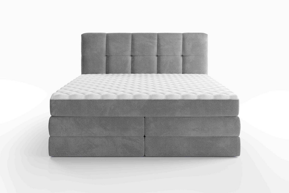 BOXSPRINGBETT 180/200 cm  in Grau  - Schwarz/Grau, Design, Kunststoff/Textil (180/200cm) - Esposa
