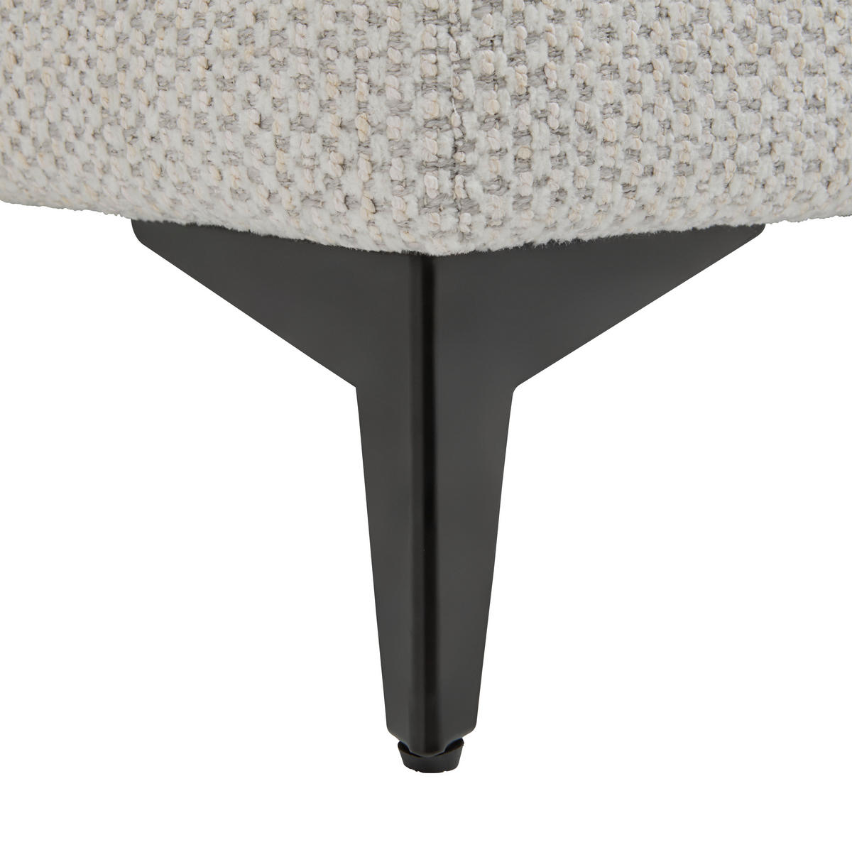 HÖRNSOFFA i chenille gråvit  - gråvit/svart, metall/textil (161/61-85/273cm) - MID.YOU