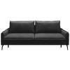 SCHLAFSOFA Chenille Schwarz  - Schwarz, KONVENTIONELL, Textil/Metall (223/89/107cm) - Carryhome