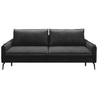 SCHLAFSOFA Chenille Schwarz  - Schwarz, KONVENTIONELL, Textil/Metall (223/89/107cm) - Carryhome