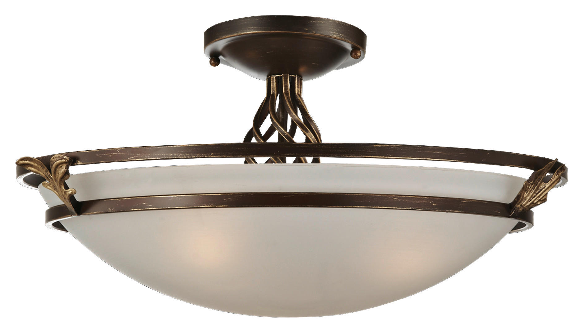 DECKENLEUCHTE 48/28/48 cm   - Bronzefarben, Trend, Glas/Metall (48/28/48cm) - MAYTONI
