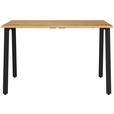 SCHREIBTISCH 120/80/75 cm, Schwarz, Eichefarben, Hellbraun, in verschiedenen Holz-Dekoren erhältlich, justierbare Füße  - Hellbraun/Eichefarben, MODERN, Holzwerkstoff/Metall (120/80/75cm) - Novel