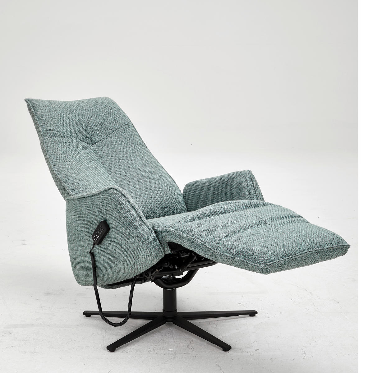 RELAXSESSEL in Textil Petrol  - Anthrazit/Petrol, Design, Textil/Metall (71/122/87cm) - Johann Jakob