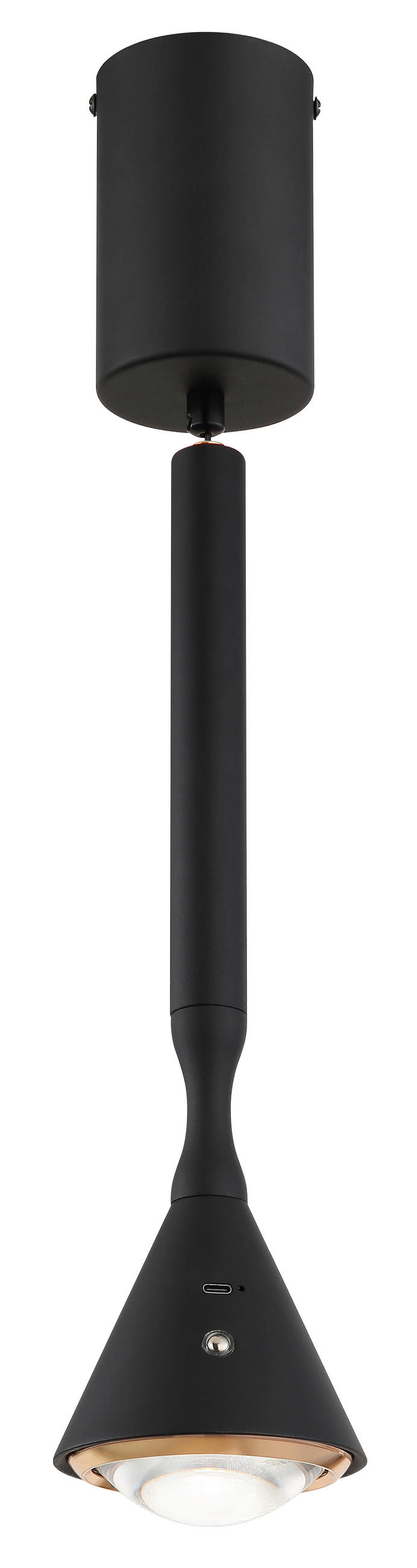 ZÁVĚSNÉ LED SVÍTIDLO, 9,9/50-210 cm  - bílá/černá, Design, kov/plast (9,9/50-210cm) - Globo