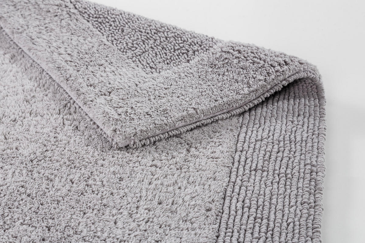 BADTEPPICH Bahamas Hellgrau 67/110 cm  - Hellgrau, Basics, Textil (67/110cm) - Schöner Wohnen