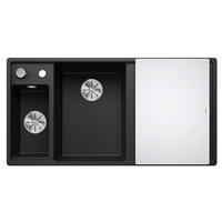 SPÜLE 525848  - Schwarz, Basics, Glas/Stein (100/19/51cm) - Blanco