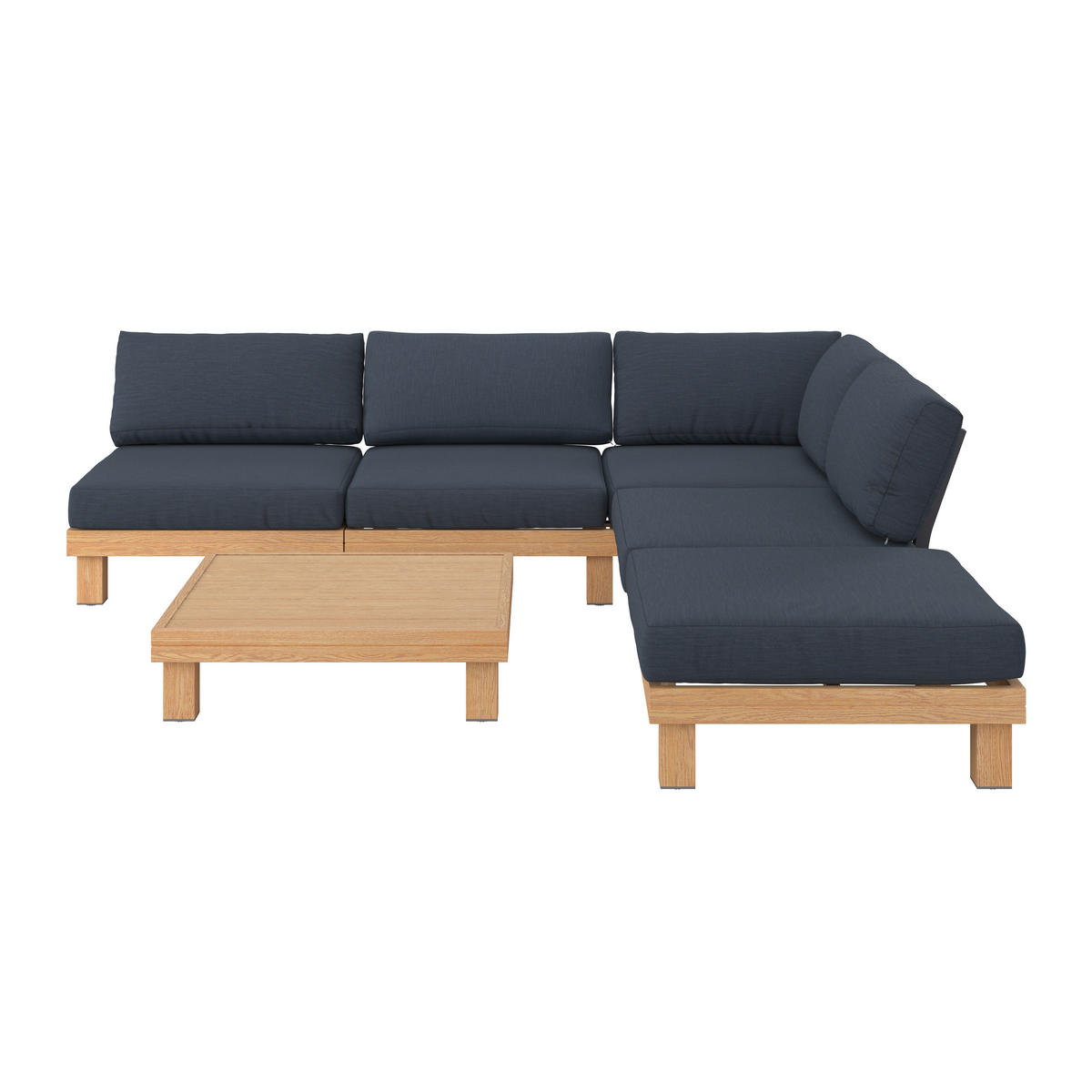 LOUNGEGARNITUR Aluminium  - Naturfarben/Grau, MODERN, Kunststoff/Textil (237/135cm) - Ambia Garden