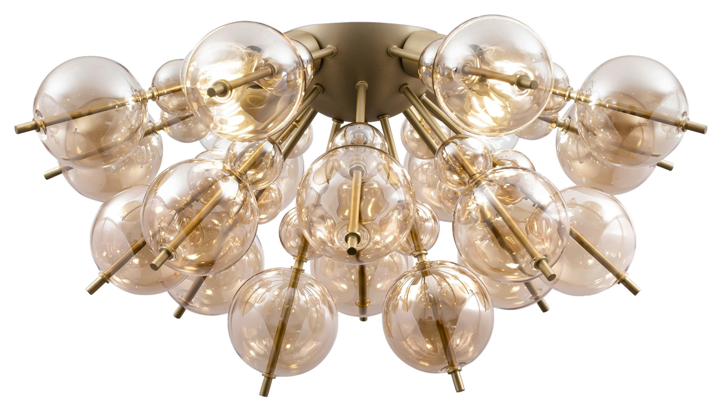 DECKENLEUCHTE 64/32/64 cm   - Messingfarben, Basics, Glas/Metall (64/32/64cm) - MAYTONI