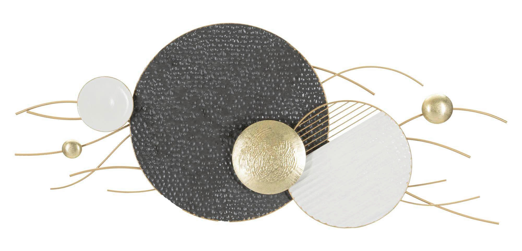 WANDDEKO Metall  - Goldfarben/Schwarz, Basics, Metall (129.5/53.3/8.3cm)