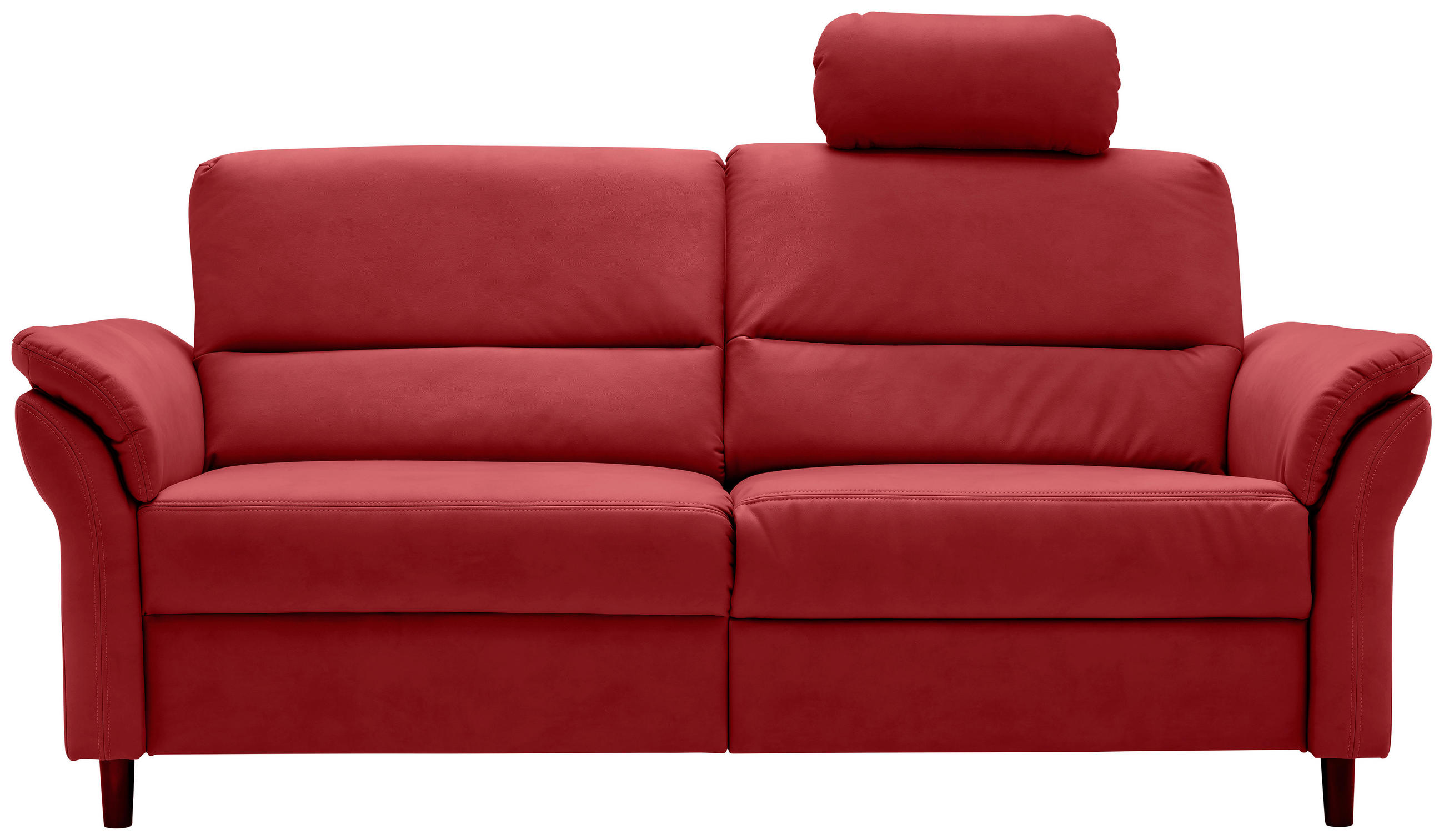 3-SITZER-SOFA in Lederlook Rot  - Rot/Schwarz, MODERN, Holz/Textil (192/90/89cm) - Livetastic