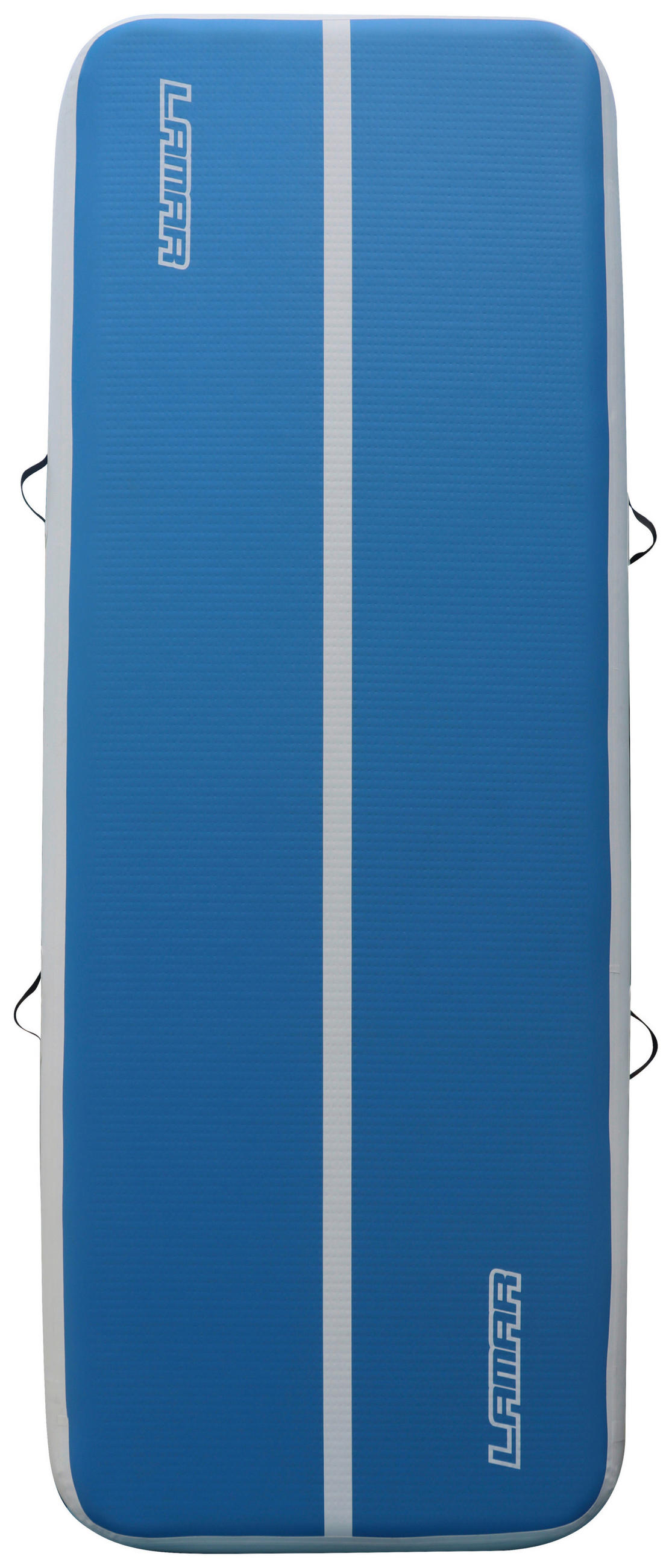 GYMNASTIKMATTE, aufblasbar 300/100/20 cm  - Blau/Weiß, Basics, Kunststoff (300/100/20cm)