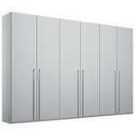 DREHTÜRENSCHRANK 301/235/60 cm 6-türig  - Grau, Trend, Holzwerkstoff/Metall (301/235/60cm) - Novel