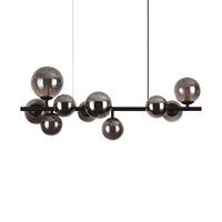 HÄNGELEUCHTE 81/59/234 cm  - Schwarz, Design, Glas/Metall (81/59/234cm) - Ideal Lux
